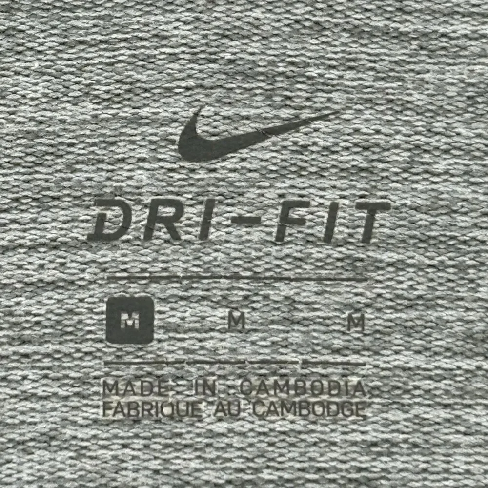 Nike Shirt Womens Medium Blue Dri-FIT Long Sleeve Swoosh Running Gym Training